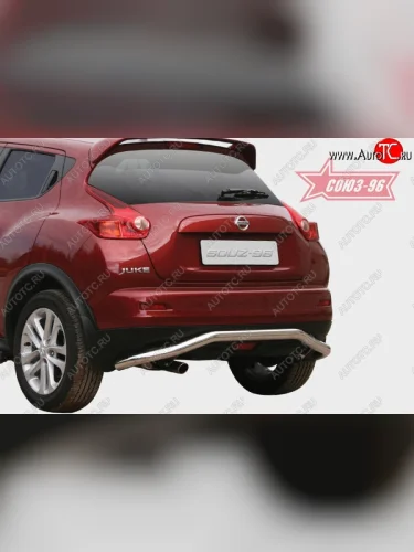 Защита заднего бампера Souz-96 (d60) Nissan Juke  1 YF15 (2010-2020) дорестайлинг, рестайлинг