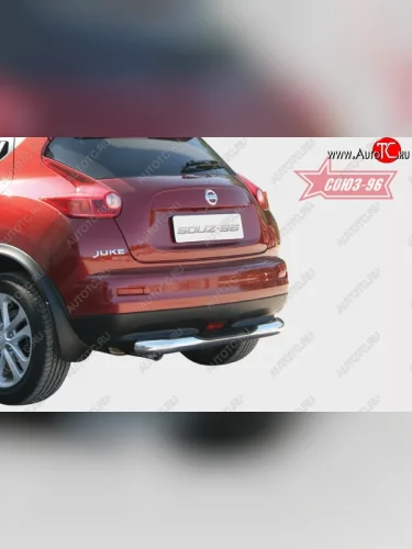 Защита заднего бампера с проступью Souz-96 4х2 (d76) Nissan Juke  1 YF15 (2010-2014) дорестайлинг