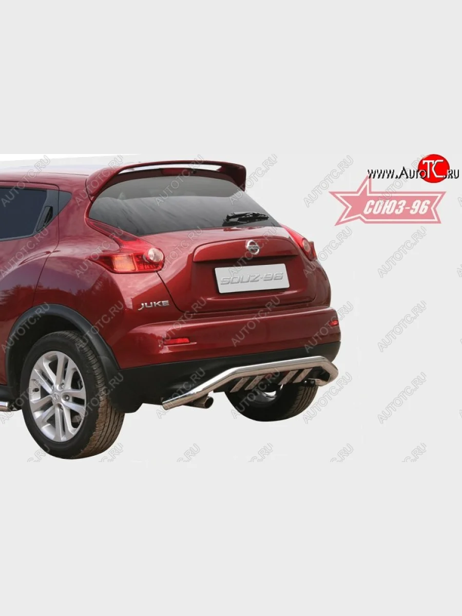 Защита заднего бампера 4х2 Souz-96 (d60 с элементами из профиля)  Nissan Juke (2010-2014) 1 YF15  в Керчи Республика Крым