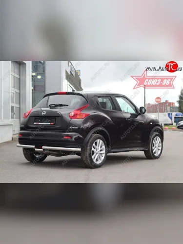 Защита заднего бампера 4x4 Souz-96 Premium (d60) Nissan Juke  1 YF15 (2010-2020) дорестайлинг, рестайлинг