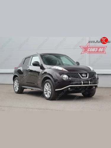 Защита переднего бампера (d42) Premium Souz-96 Nissan Juke  1 YF15 (2010-2014) дорестайлинг