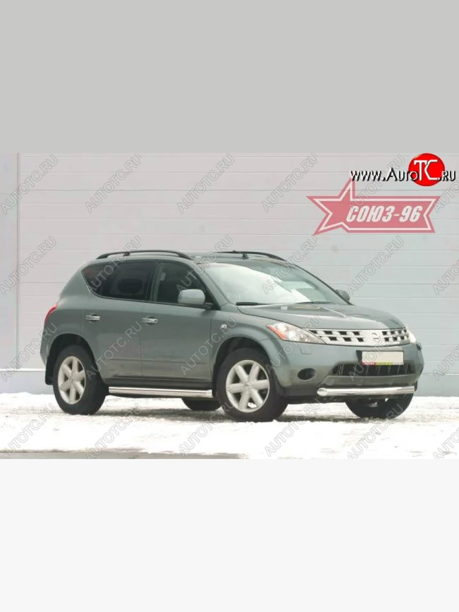 Защита переднего бампера одинарная Souz-96 (d76)  Nissan Murano (2002-2009) 1 Z50  в Самаре Самарской области