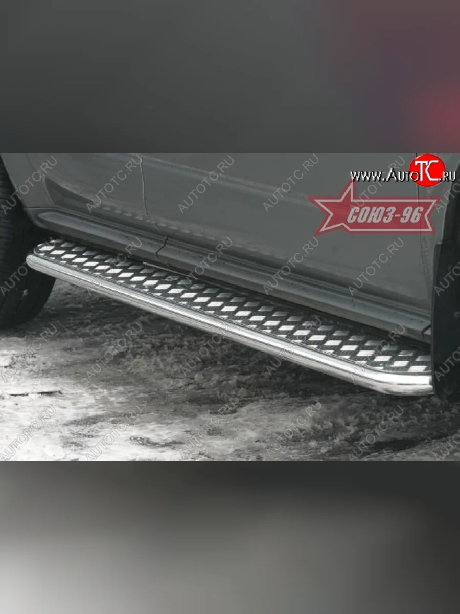 Защита порогов с листом Souz-96 (d42). Nissan Murano 1 Z50 (2002-2009)  в Самаре Самарской области