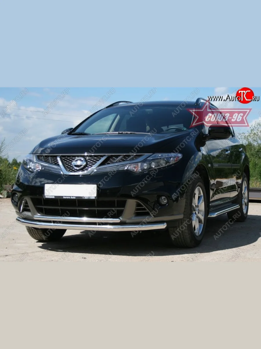 Защита переднего бампера двойная Souz-96 (d460/42) Nissan Murano 2 Z51 рестайлинг (2010-2016)  в Перми Пермском крае