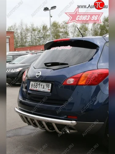 Защита заднего бампера Souz-96 (d60) Nissan Murano  2 Z51 (2008-2011) дорестайлинг