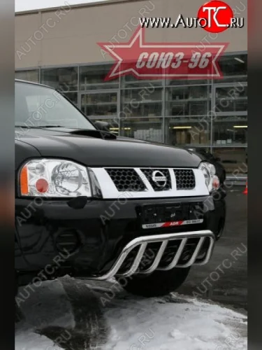 Защита переднего бампера нижняя Souz-96 - Акула Nissan NP300 (2008-2013)