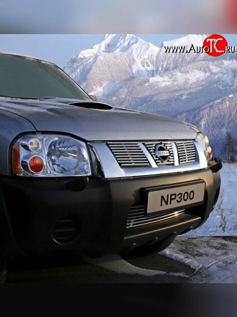 Декоративные вставки решетки радиатора Novline  Nissan NP300 (2008-2013)  в Перми Пермском крае