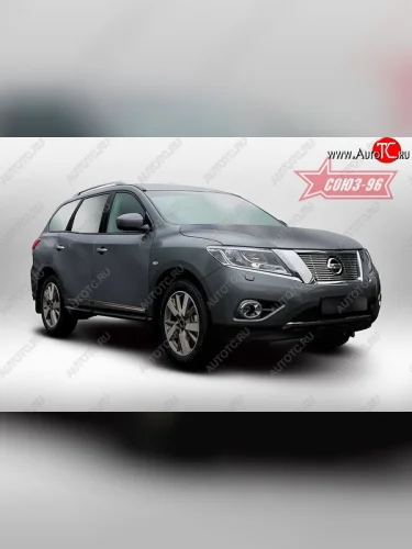 Декоративный элемент решетки радиатора Souz-96 (d10) Nissan Pathfinder  R52 (2012-2017) дорестайлинг