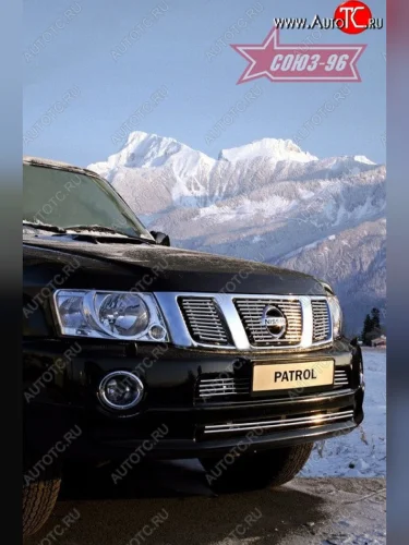 Декоративные элементы воздухозаборника Souz-96 (d10) (рестайлинг). Nissan Patrol  5 (2004-2010) Y61 2-ой рестайлинг