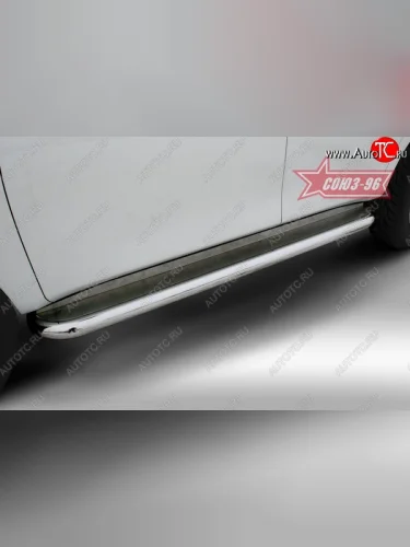 Защита порогов с листом Souz-96 (d76). Nissan Patrol  6 (2010-2014) Y62 дорестайлинг