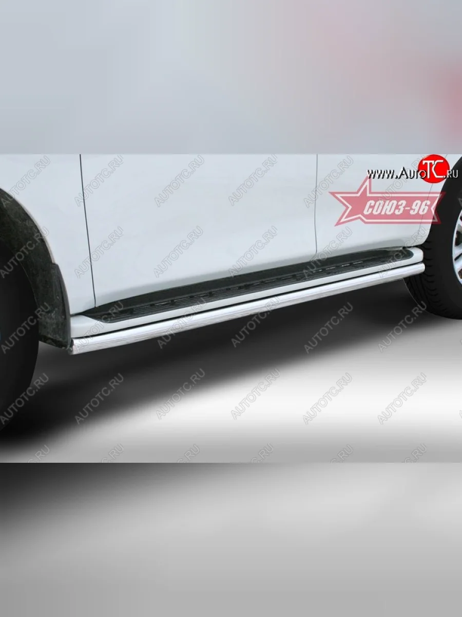 Защита штатных порогов Souz-96 (d60) Nissan Patrol 6 Y62 дорестайлинг (2010-2014)  в Керчи Республика Крым