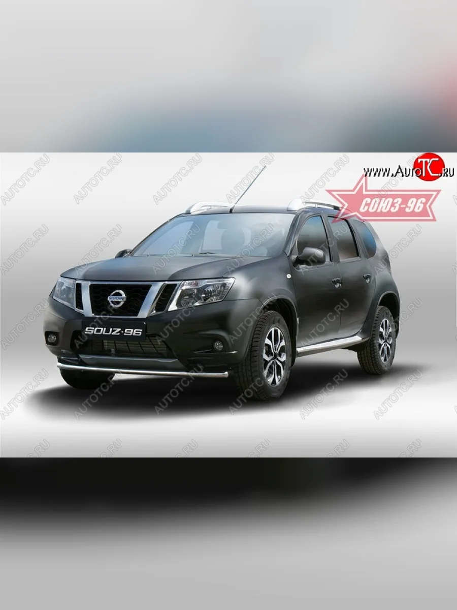 Защита переднего бампера одинарная Souz-96 (d42) Nissan Terrano D10 рестайлинг (2016-2022)  в Керчи Республика Крым