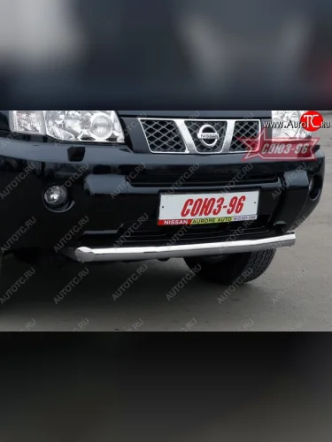 Защита переднего бампера одинарная Souz-96 (d60) Nissan X-trail  1 T30 (2000-2003) дорестайлинг