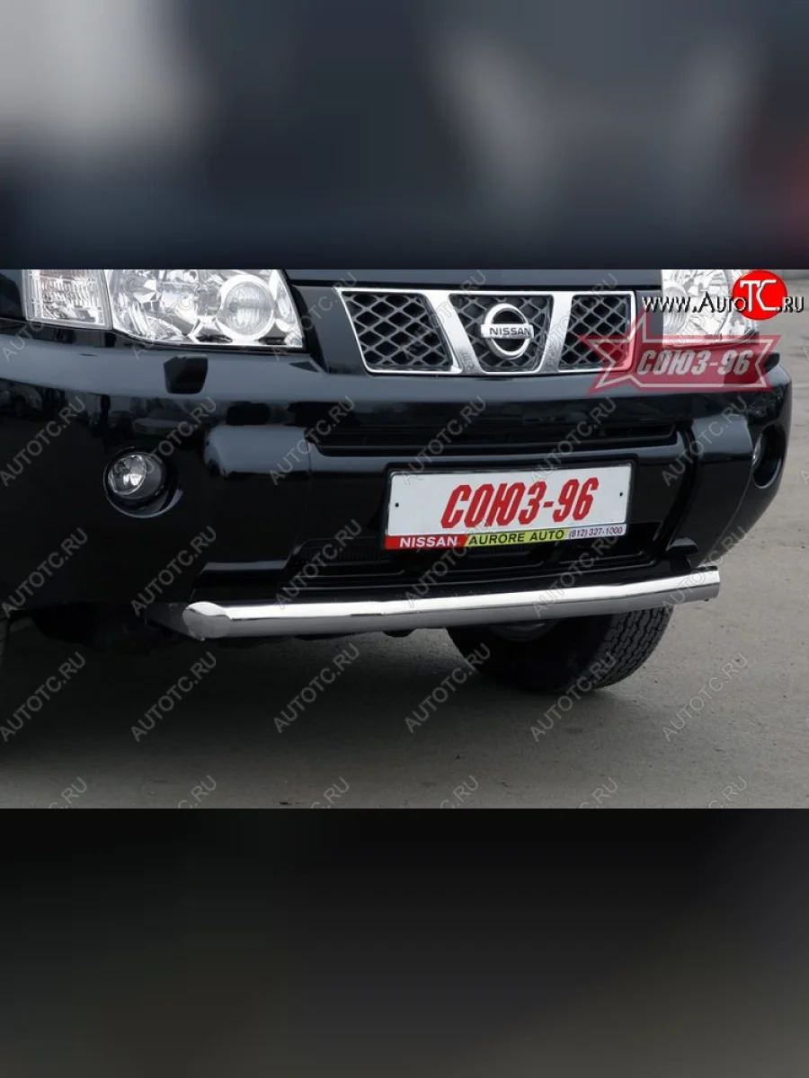 Защита переднего бампера одинарная Souz-96 (d60) Nissan X-trail 1 T30 дорестайлинг (2000-2003)  в Перми Пермском крае