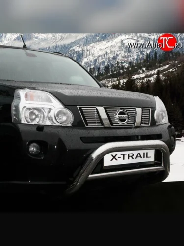Декоративные вставки решетки радиатора Novline Nissan X-trail  2 T31 (2007-2011) дорестайлинг