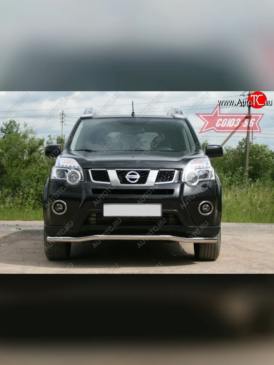 Защита переднего бампера одинарная Souz-96 (d60).  Nissan X-trail (2010-2015) 2 T31  в Самаре Самарской области