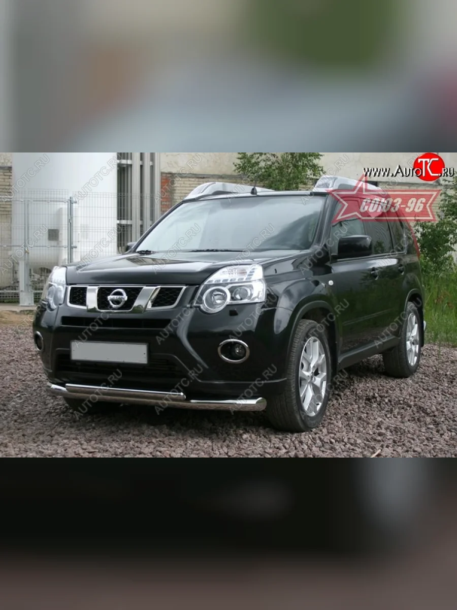 Защита переднего бампера двойная Souz-96 (d76/60)  Nissan X-trail (2010-2015) 2 T31  в Самаре Самарской области