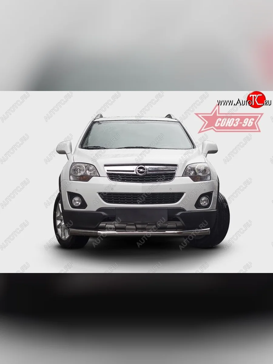 Защита переднего бампера одинарная Souz-96 (d76) Opel Antara рестайлинг (2010-2015)  в Керчи Республика Крым