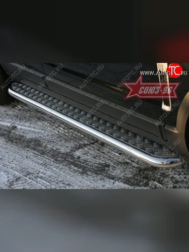 Защита порогов с листом Souz-96 (d60). Opel Antara (2006-2010)