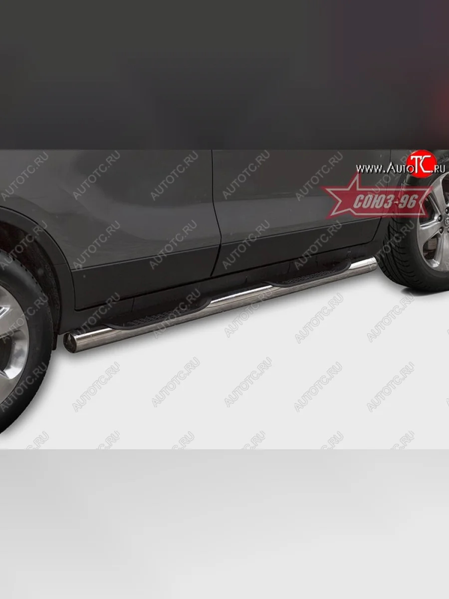 Защита порогов с проступью Souz-96 (d76) Opel Mokka  дорестайлинг (2012-2016)  в Керчи Республика Крым