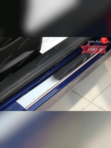 Накладки на внутренние пороги Souz-96 (без логотипа) Peugeot 207 WC хэтчбэк 5 дв. дорестайлинг (2006-2009)