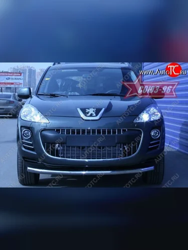 Защита переднего бампера одинарная Souz-96 (d60). Peugeot 4007 (2007-2012)