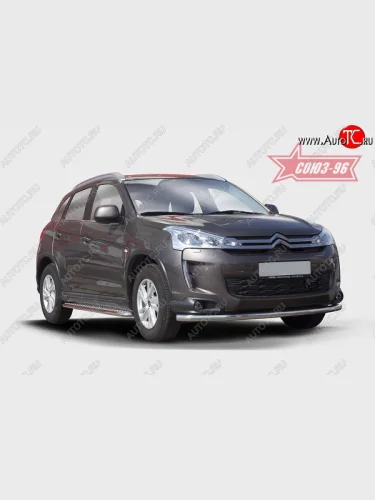 Защита переднего бампера одинарная Souz-96 Premium (d60) CITROEN C4 aircross (2012-2017)