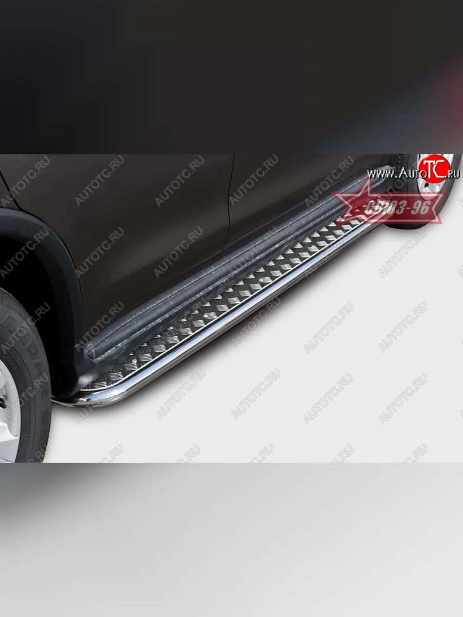 Защита порогов с листом Souz-96 (d42). CITROEN C4 aircross (2012-2017)  в Керчи Республика Крым