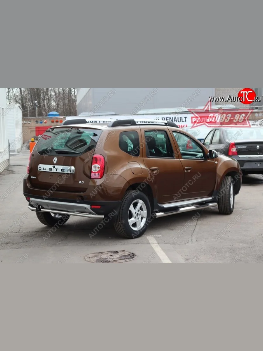 Защита заднего бампера Souz-96 (d42) Renault Duster HS дорестайлинг (2010-2015)  в Перми Пермском крае