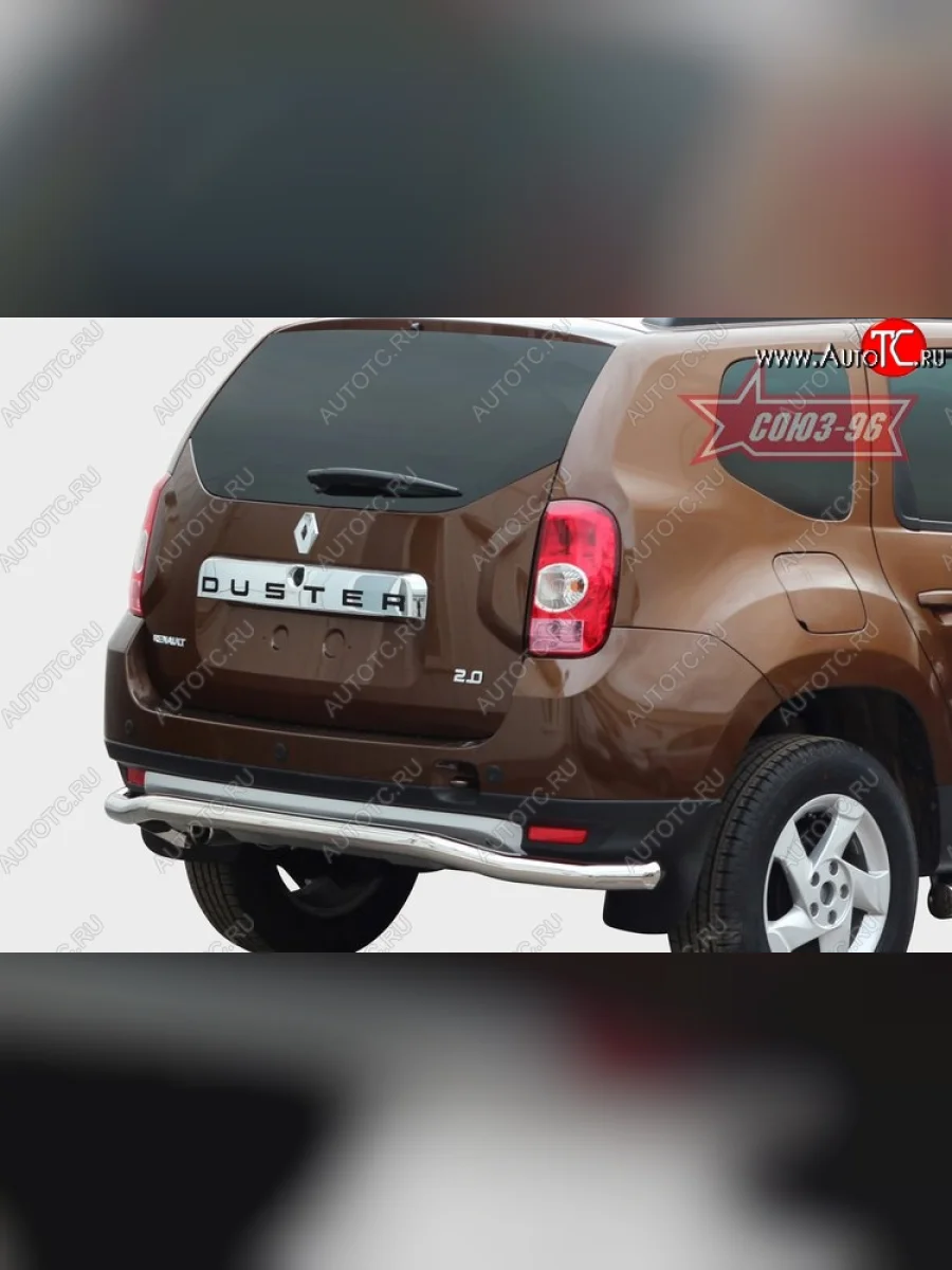 Защита заднего бампера Souz-96 (d60) Renault Duster HS дорестайлинг (2010-2015)  в Перми Пермском крае