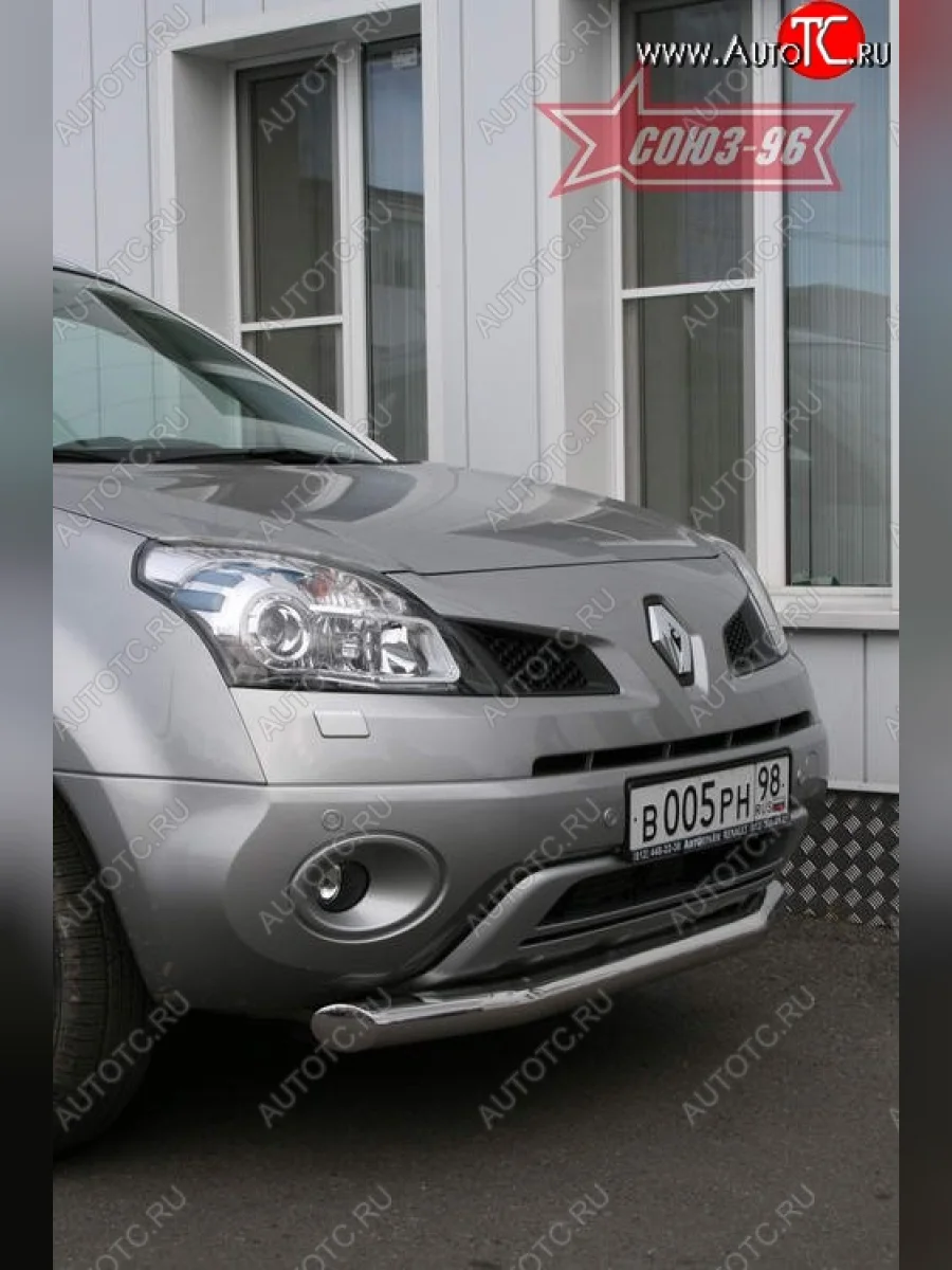 Защита переднего бампера одинарная Souz-96 (d76) Renault Koleos Phase 1 (2007-2011)  в Керчи Республика Крым
