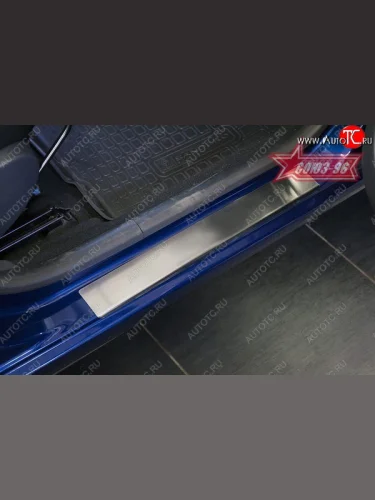 Накладки на внутренние пороги Souz-96 (без логотипа) Renault Sandero  (B8) (2014-2018) дорестайлинг