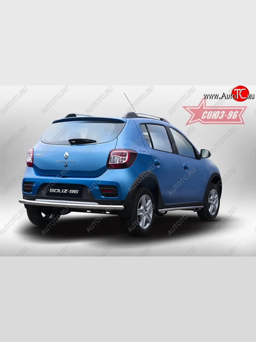 Защита заднего бампера Souz-96 (d60)  Renault Sandero Stepway (2014-2018) (B8)  в Керчи Республика Крым