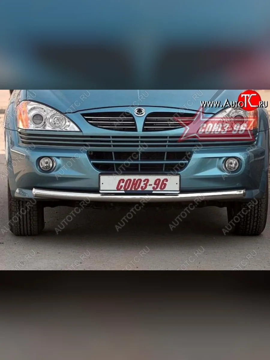 Защита переднего бампера одинарная Souz-96 (d60) SSANGYONG Kyron дорестайлинг (2005-2007)  в Керчи Республика Крым
