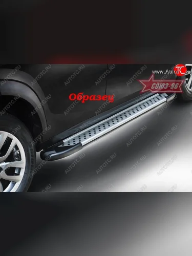 Пороги из алюминиевого профиля Souz-96 SSANGYONG Kyron дорестайлинг (2005-2007)