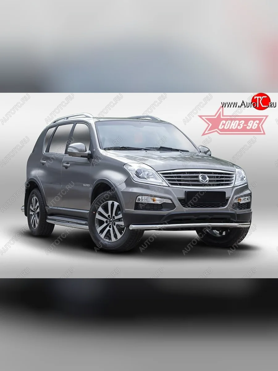 Защита переднего бампера одинарная Souz-96 (d60). SSANGYONG Rexton Y290 (2012-2017)  в Перми Пермском крае