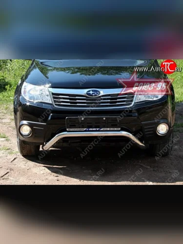 Защита переднего бампера одинарная Souz-96 (d60). Subaru Forester  SH (2008-2013)