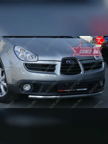 Защита переднего бампера одинарная Souz-96 (d60) Subaru Tribeca (2005-2007)