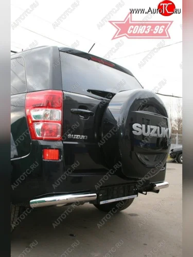 Защита заднего бампера из двух боковых уголков (d60) SOUZ-96 Suzuki Grand Vitara  JT 5 дверей (2005-2008) дорестайлинг