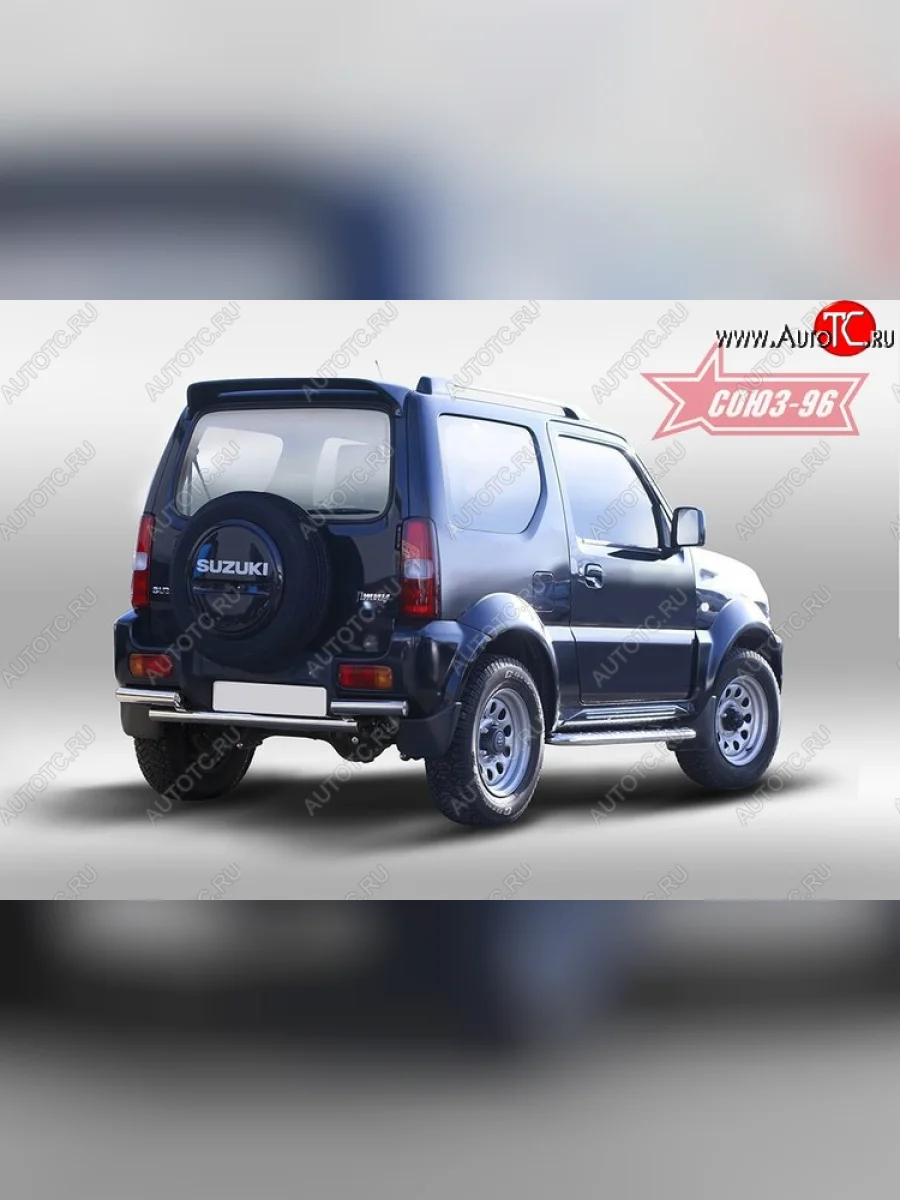 Защита заднего бампера из трёх труб (d60) Souz-96  Suzuki Jimny (2012-2018) JB23/JB43  в Керчи Республика Крым