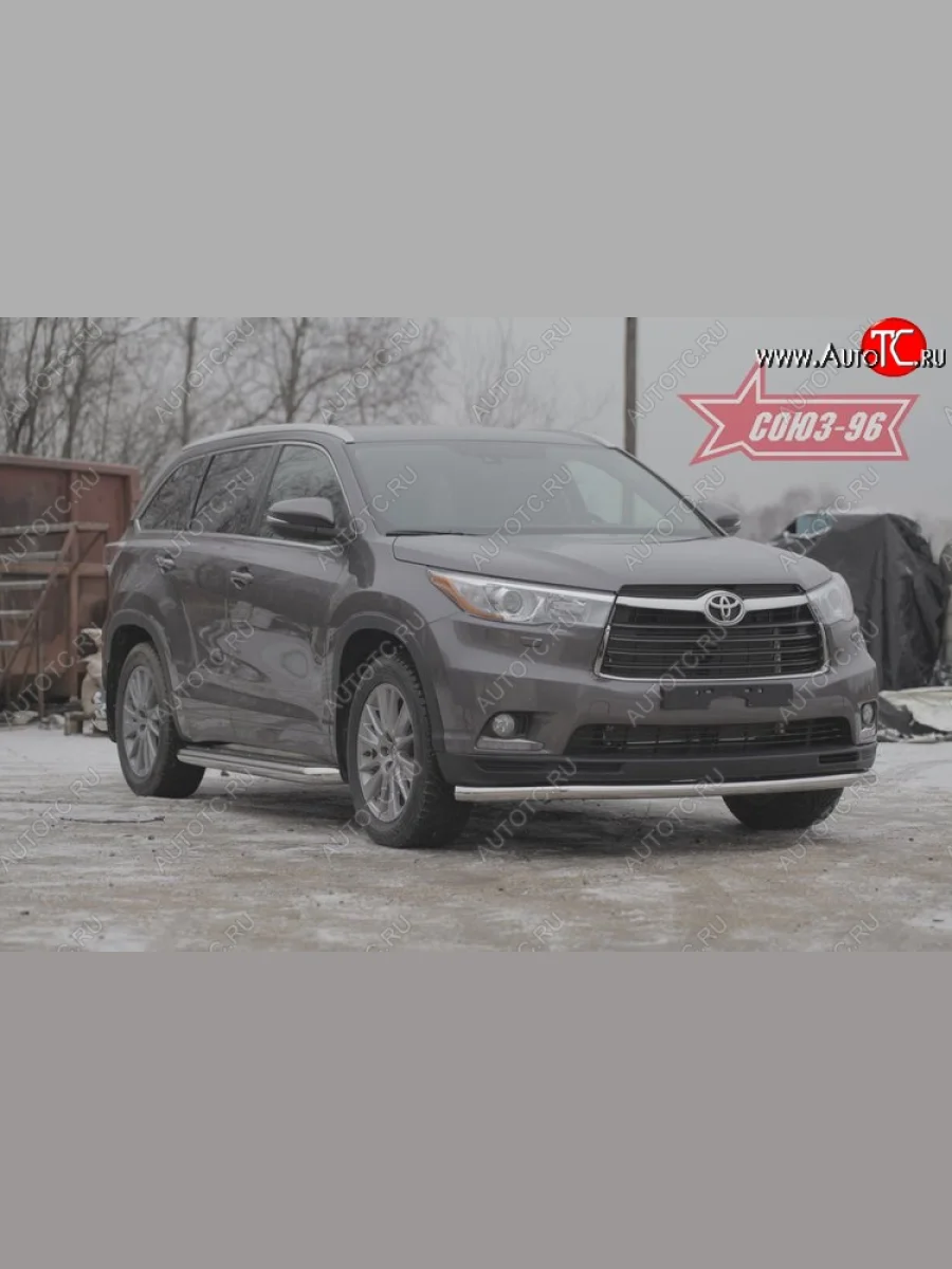 Защита переднего бампера одинарная Souz-96 (d60) Toyota Highlander XU50 дорестайлинг (2013-2017)  в Самаре Самарской области