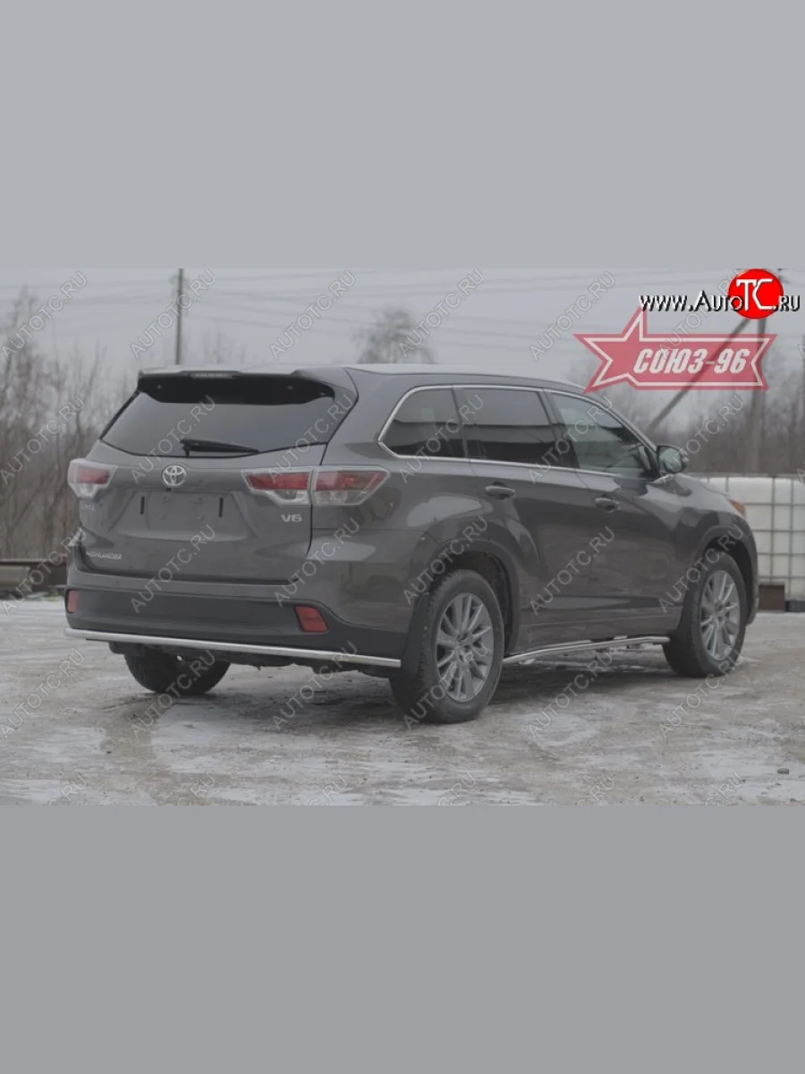 Защита заднего бампера Souz-96 (d42) Toyota Highlander XU50 дорестайлинг (2013-2017)  в Самаре Самарской области