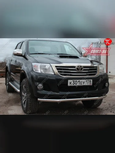 Защита переднего бампера одинарная Souz-96 (d60) Toyota Hilux  AN20,AN30 (2011-2016)  2-ой рестайлинг