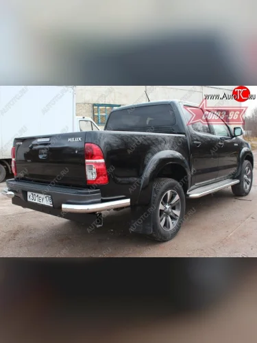 Защита заднего бампера из боковых уголков Souz-96 (d76) Toyota Hilux  AN10,AN20 (2008-2011) 1-ый рестайлинг