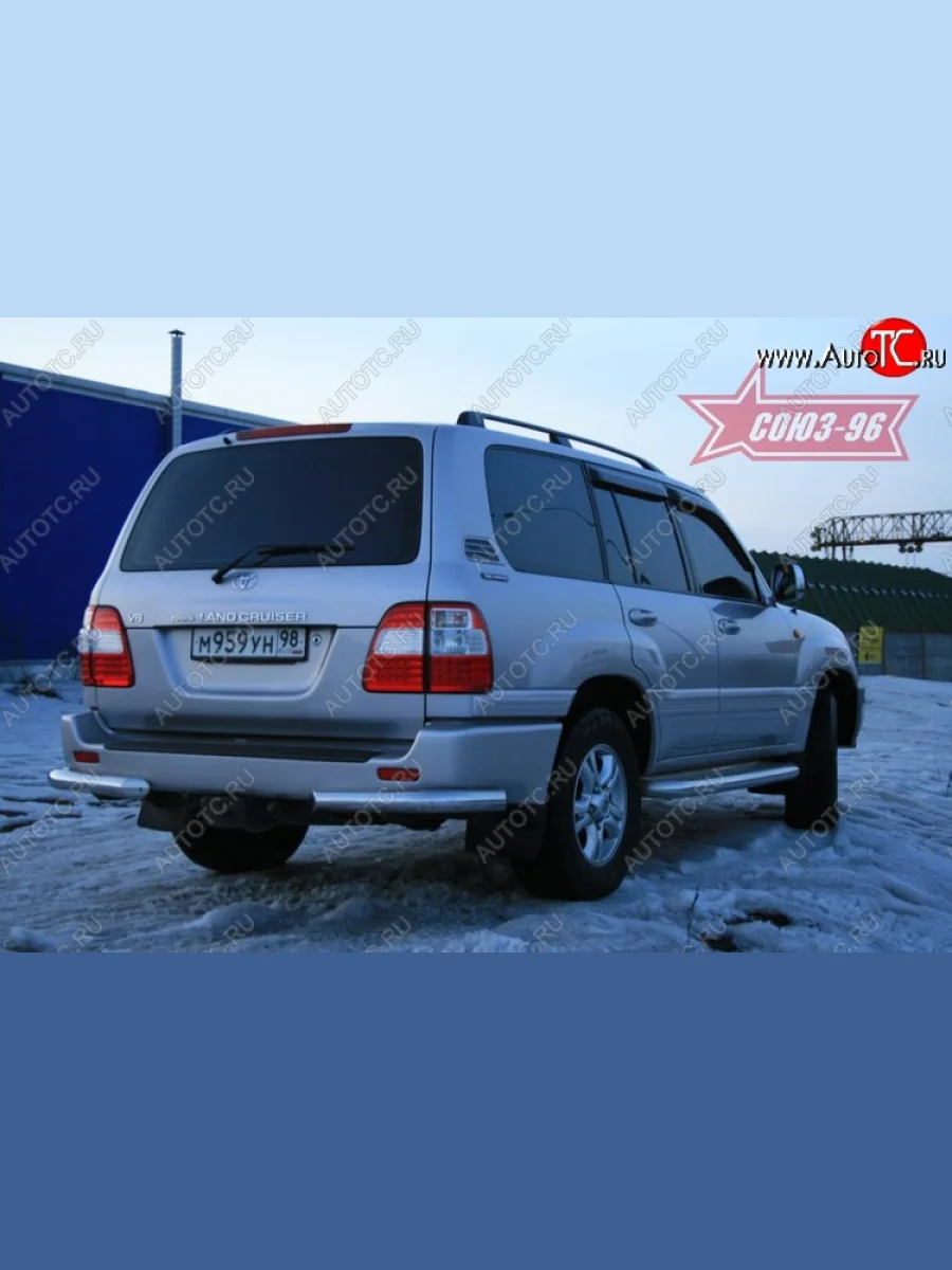 Защита заднего бампера из боковых уголков Souz-96 (d76)  Toyota Land Cruiser (1998-2007) 10 100  в Самаре Самарской области
