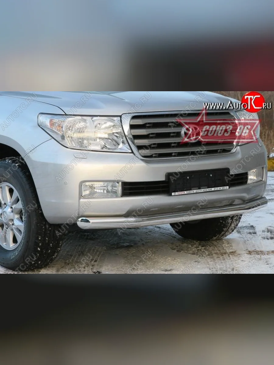 Защита переднего бампера одинарная Souz-96 (d76) Toyota Land Cruiser 200 дорестайлинг (2007-2012)  в Перми Пермском крае