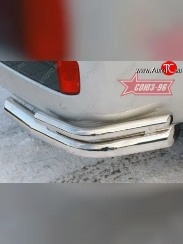 Защита заднего бампера Souz-96 (d76/42) Toyota Land Cruiser  200 (2007-2012) дорестайлинг