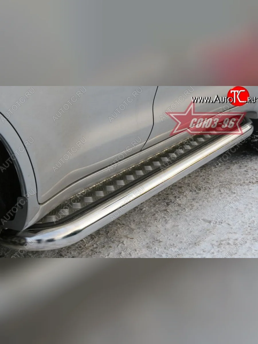 Защита порогов с алюминиевым листом Souz-96  Toyota Land Cruiser (2007-2012) 200  в Самаре Самарской области