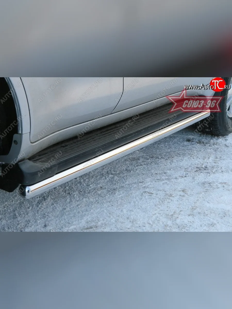 Защита штатных порогов Souz-96 (d60) Toyota Land Cruiser 200 дорестайлинг (2007-2012)  в Перми Пермском крае