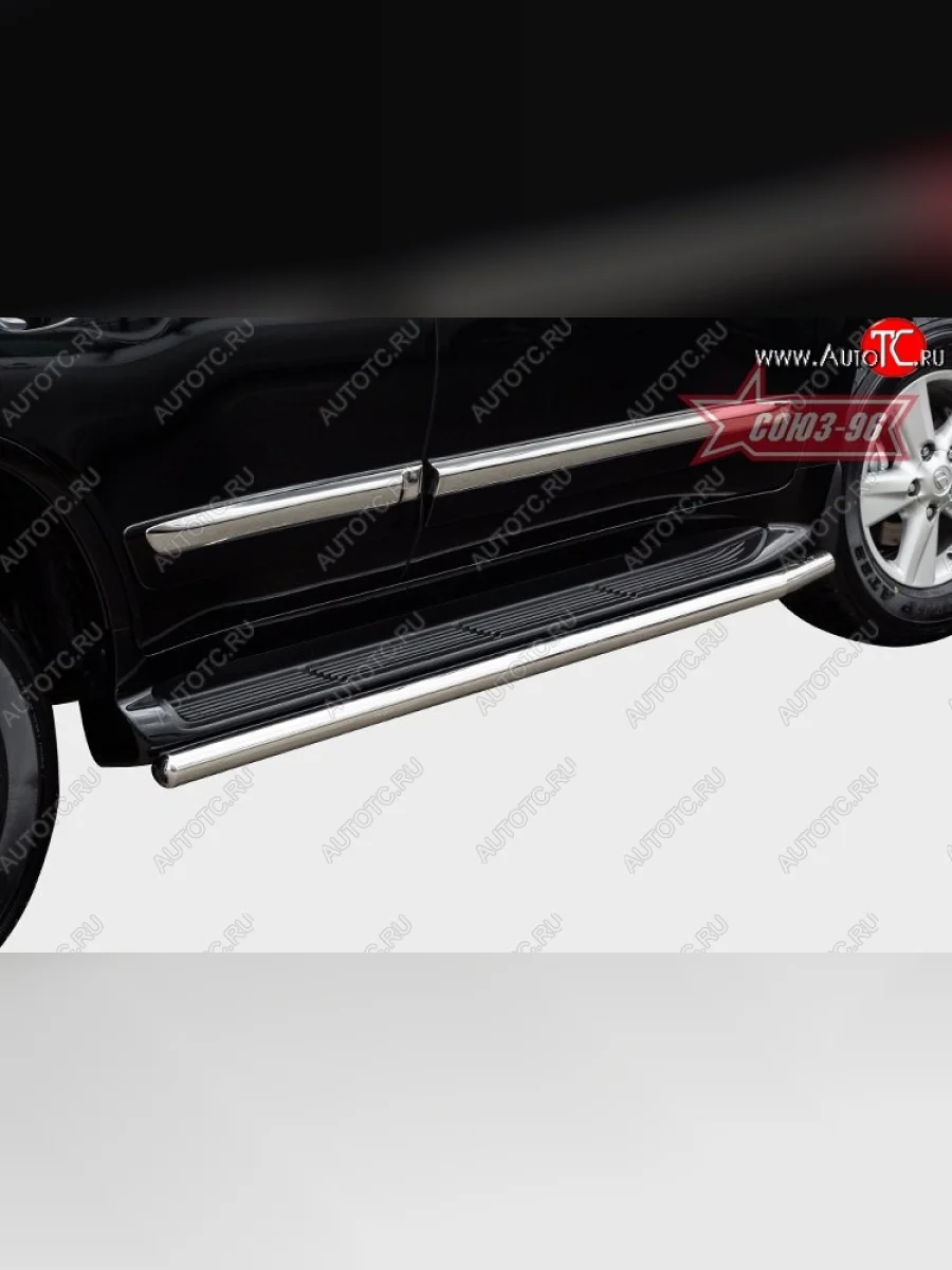 Защита штатных порогов Souz-96 (d60) Lexus LX570 J200 1-ый рестайлинг (2012-2015)  в Перми Пермском крае